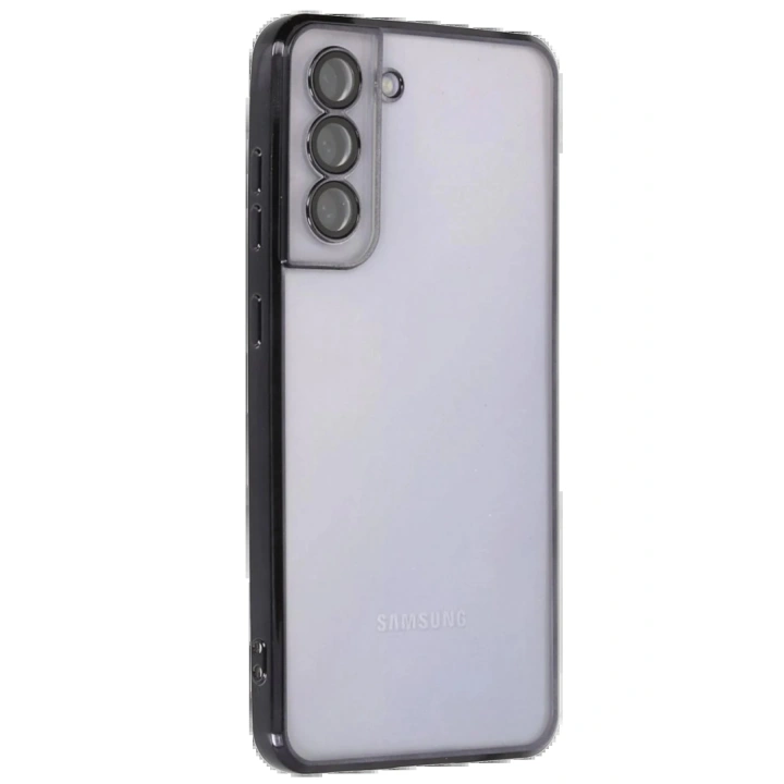 BFS Samsung Galaxy S21 FE Kılıf Lensli Silikon - Siyah