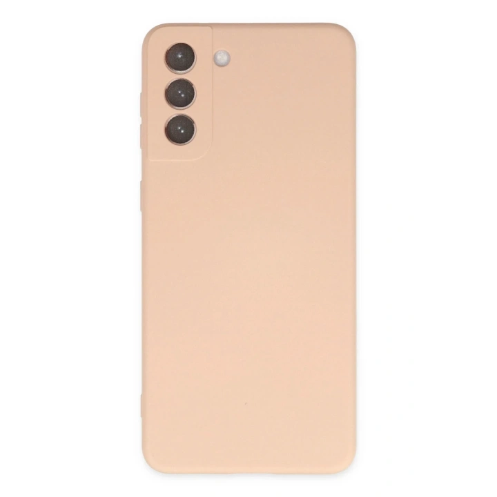 BFS Samsung Galaxy S21 FE Kılıf Nano içi Kadife Silikon - Pudra