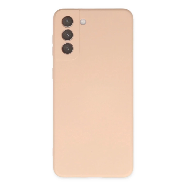 BFS  Samsung Galaxy S21 FE Kılıf Nano içi Kadife Silikon - Pudra