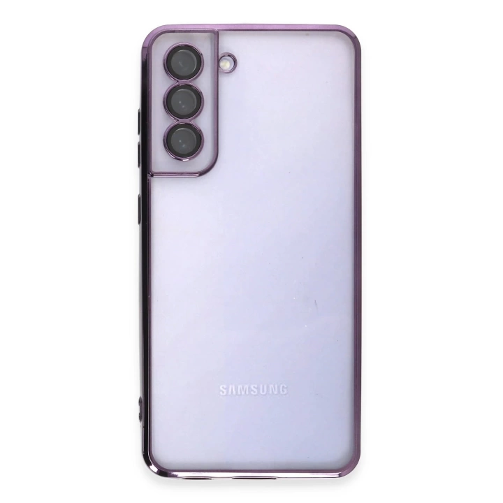 BFS  Samsung Galaxy S21 FE Kılıf Razer Lensli Silikon - Mor