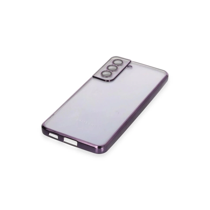 BFS  Samsung Galaxy S21 FE Kılıf Razer Lensli Silikon - Mor