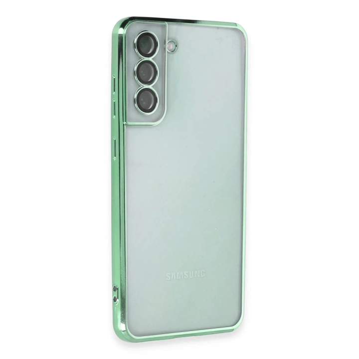 BFS  Samsung Galaxy S21 FE Kılıf Razer Lensli Silikon - Yeşil