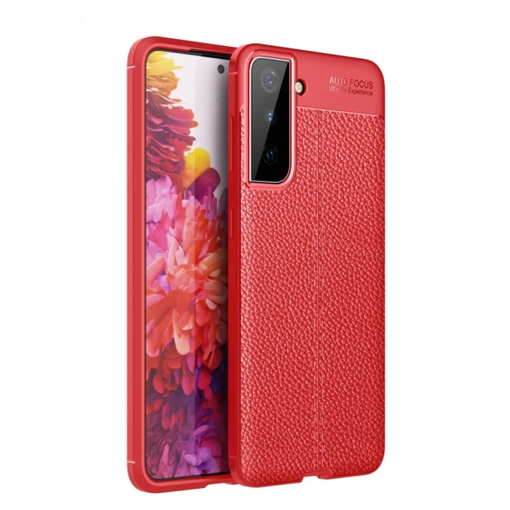 BFS  Samsung Galaxy S21 Kılıf Auto Focus Kapak - Kırmızı