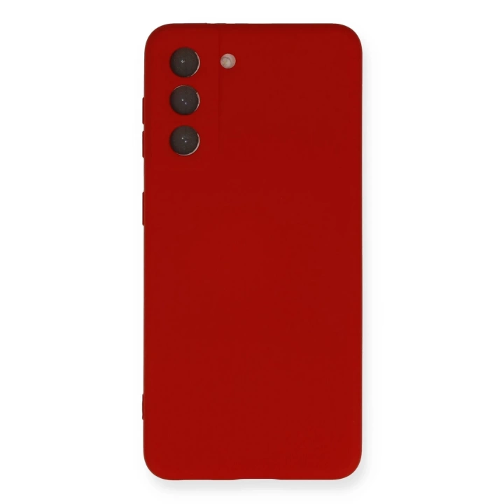 BFS  Samsung Galaxy S21 Kılıf Nano içi Kadife Silikon - Kırmızı