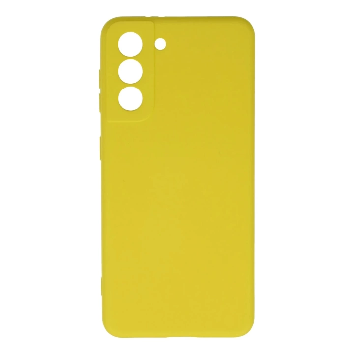 BFS  Samsung Galaxy S21 Kılıf Nano içi Kadife Silikon - Sarı
