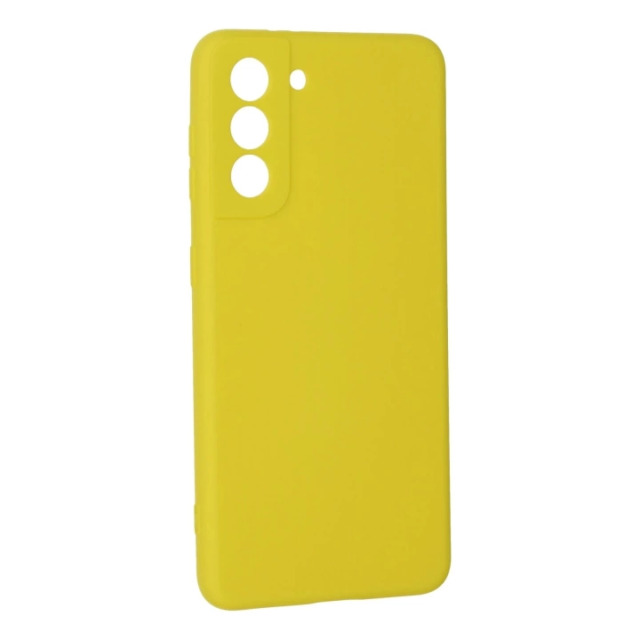 BFS  Samsung Galaxy S21 Kılıf Nano içi Kadife Silikon - Sarı