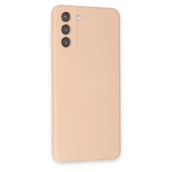 BFS  Samsung Galaxy S21 Plus Kılıf Nano içi Kadife Silikon - Pudra
