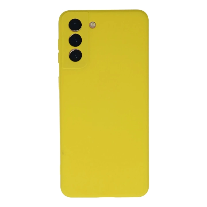 BFS  Samsung Galaxy S21 Plus Kılıf Nano içi Kadife Silikon - Sarı