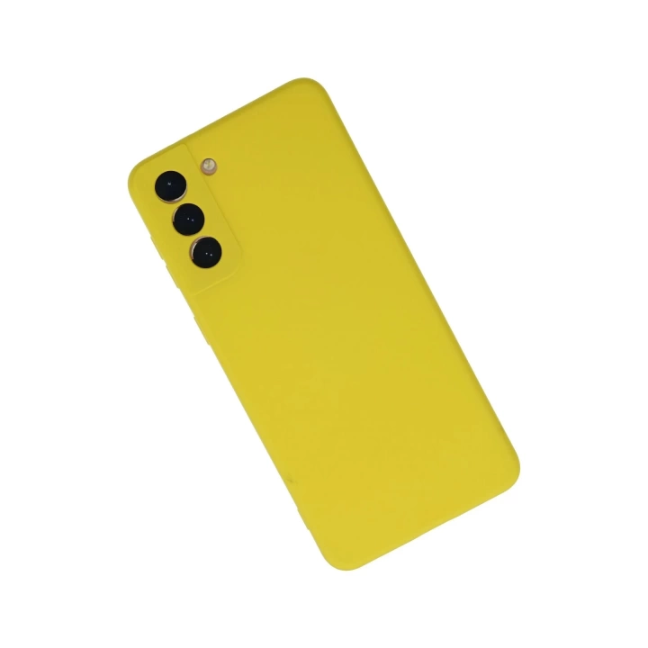 BFS  Samsung Galaxy S21 Plus Kılıf Nano içi Kadife Silikon - Sarı