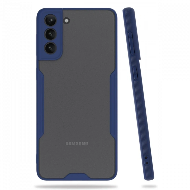 BFS  Samsung Galaxy S21 Plus Kılıf Platin Silikon - Lacivert