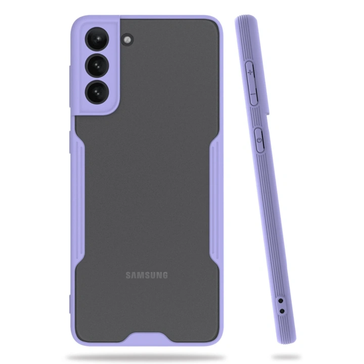 BFS  Samsung Galaxy S21 Plus Kılıf Platin Silikon - Lila
