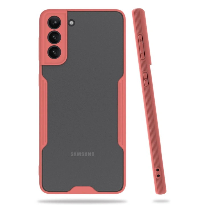 BFS  Samsung Galaxy S21 Plus Kılıf Platin Silikon - Pembe