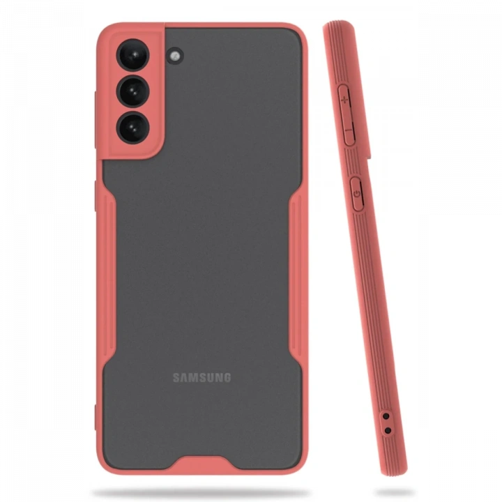 BFS  Samsung Galaxy S21 Plus Kılıf Platin Silikon - Pembe