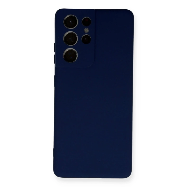 BFS  Samsung Galaxy S21 Ultra Kılıf Nano içi Kadife Silikon - Lacivert