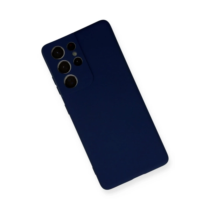 BFS  Samsung Galaxy S21 Ultra Kılıf Nano içi Kadife Silikon - Lacivert