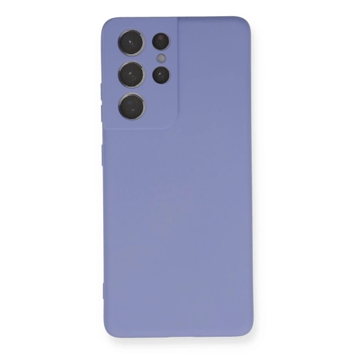 BFS  Samsung Galaxy S21 Ultra Kılıf Nano içi Kadife Silikon - Lila