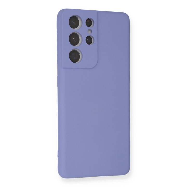 BFS  Samsung Galaxy S21 Ultra Kılıf Nano içi Kadife Silikon - Lila