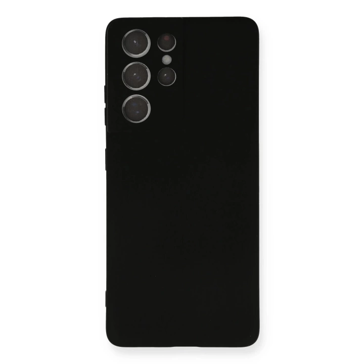 BFS  Samsung Galaxy S21 Ultra Kılıf Nano içi Kadife Silikon - Siyah
