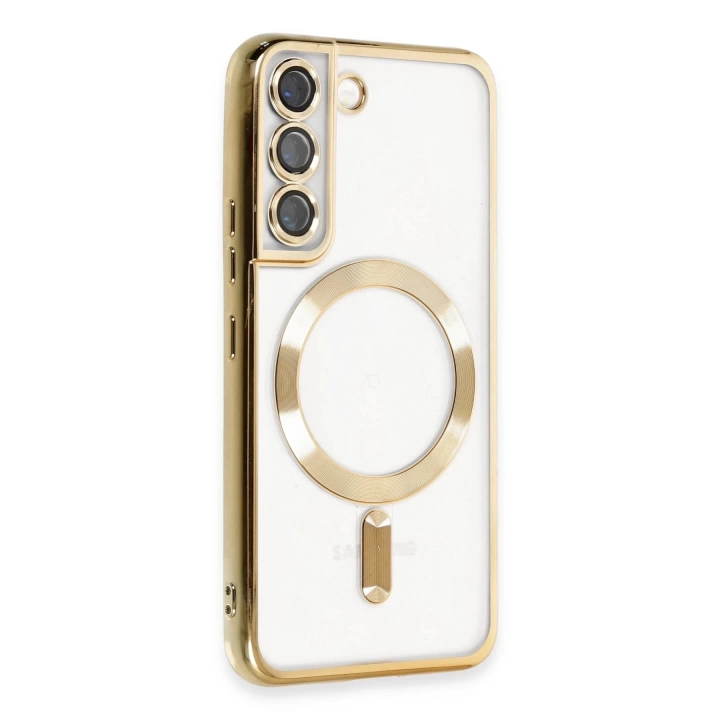 BFS  Samsung Galaxy S22 Kılıf Kross Magneticsafe Kapak - Gold