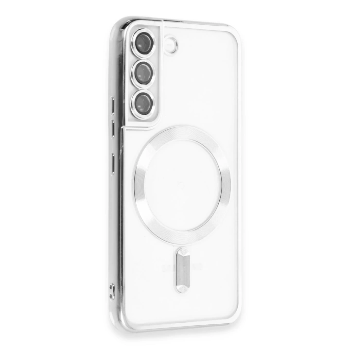 BFS  Samsung Galaxy S22 Kılıf Kross Magneticsafe Kapak - Gümüş