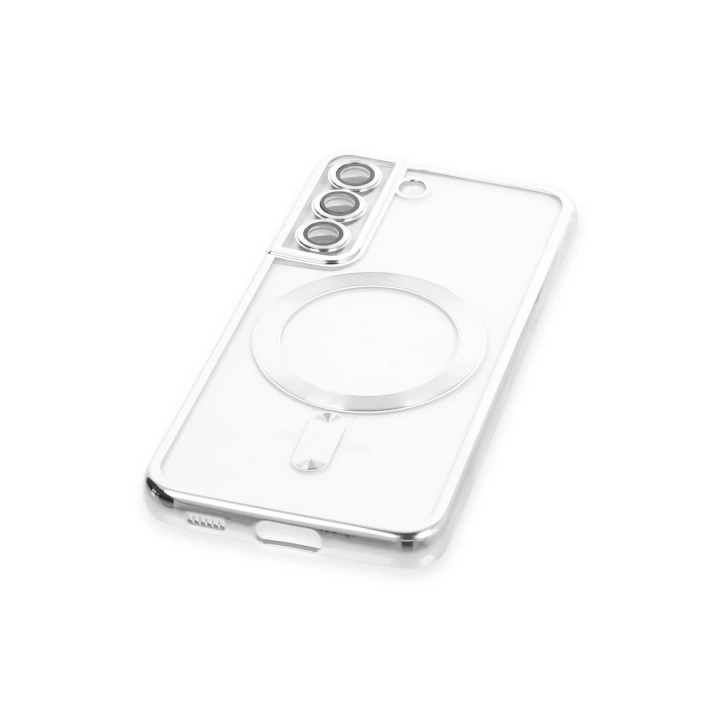 BFS  Samsung Galaxy S22 Kılıf Kross Magneticsafe Kapak - Gümüş