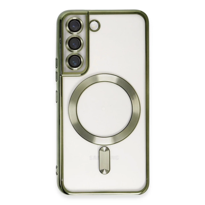 BFS  Samsung Galaxy S22 Kılıf Kross Magneticsafe Kapak - Koyu Yeşil