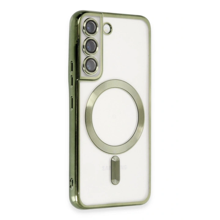 BFS  Samsung Galaxy S22 Kılıf Kross Magneticsafe Kapak - Koyu Yeşil