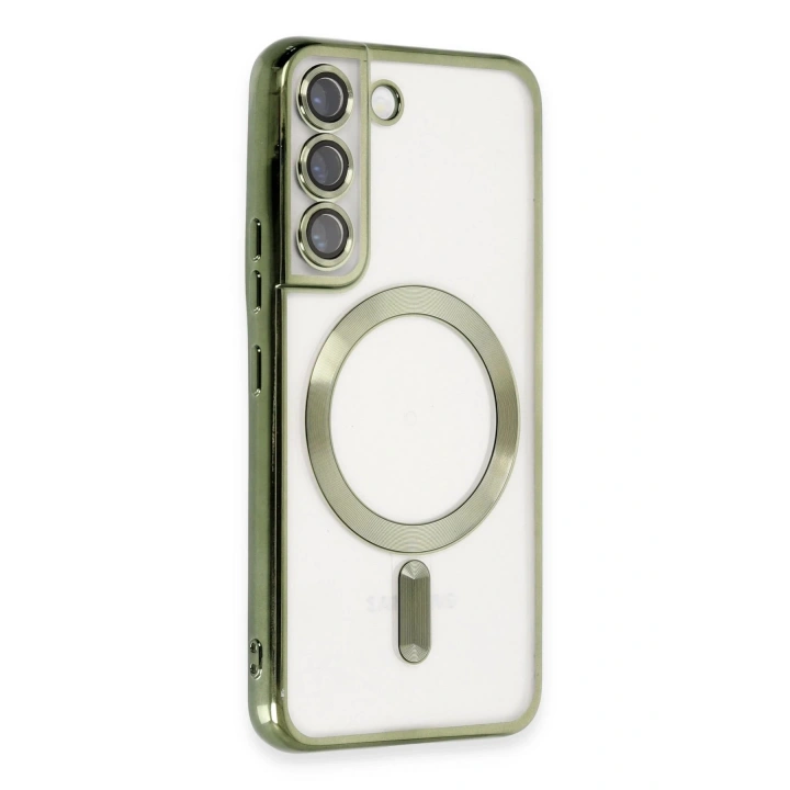 BFS Samsung Galaxy S22 Kılıf Kross Magneticsafe Kapak - Koyu Yeşil