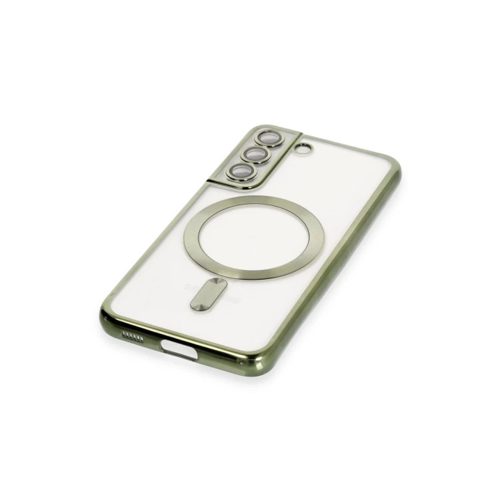 BFS  Samsung Galaxy S22 Kılıf Kross Magneticsafe Kapak - Koyu Yeşil