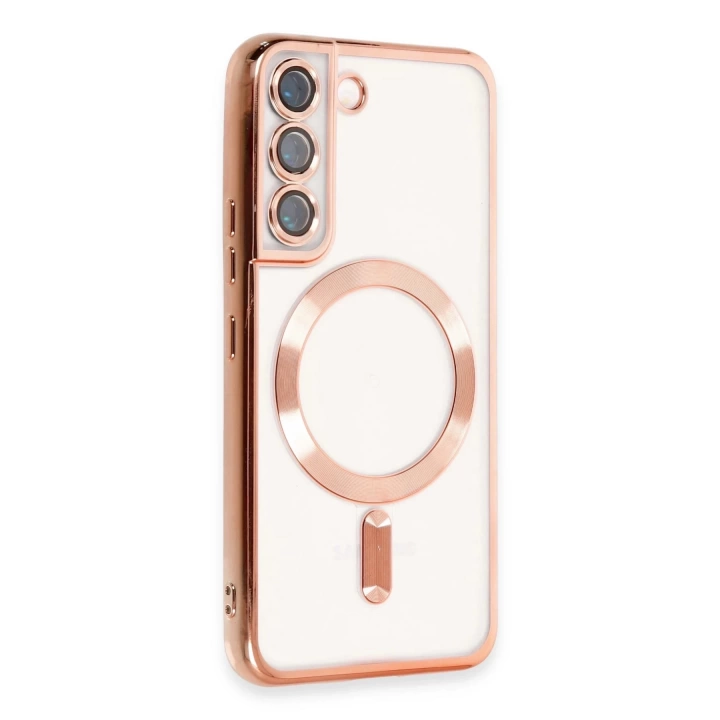 BFS  Samsung Galaxy S22 Kılıf Kross Magneticsafe Kapak - Rose