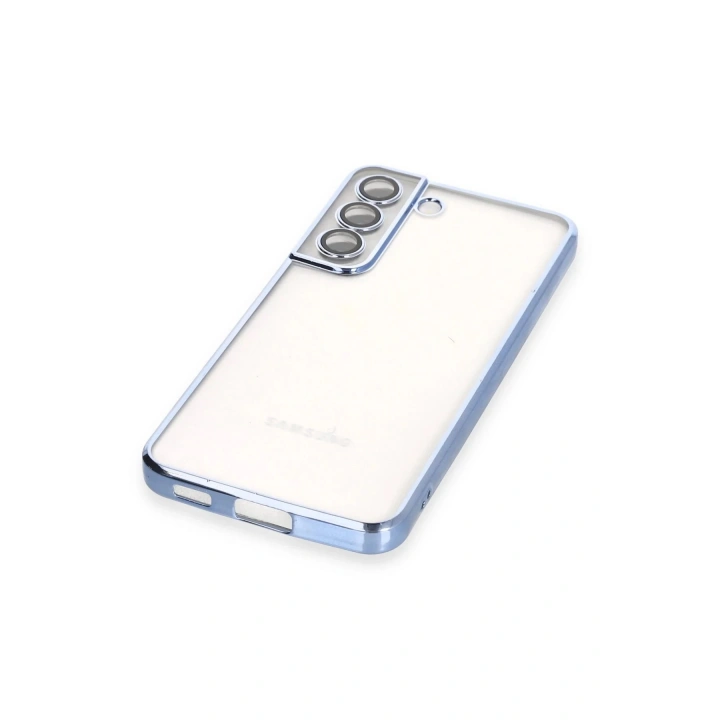 BFS Samsung Galaxy S22 Kılıf Lensli Silikon - Açık Mavi