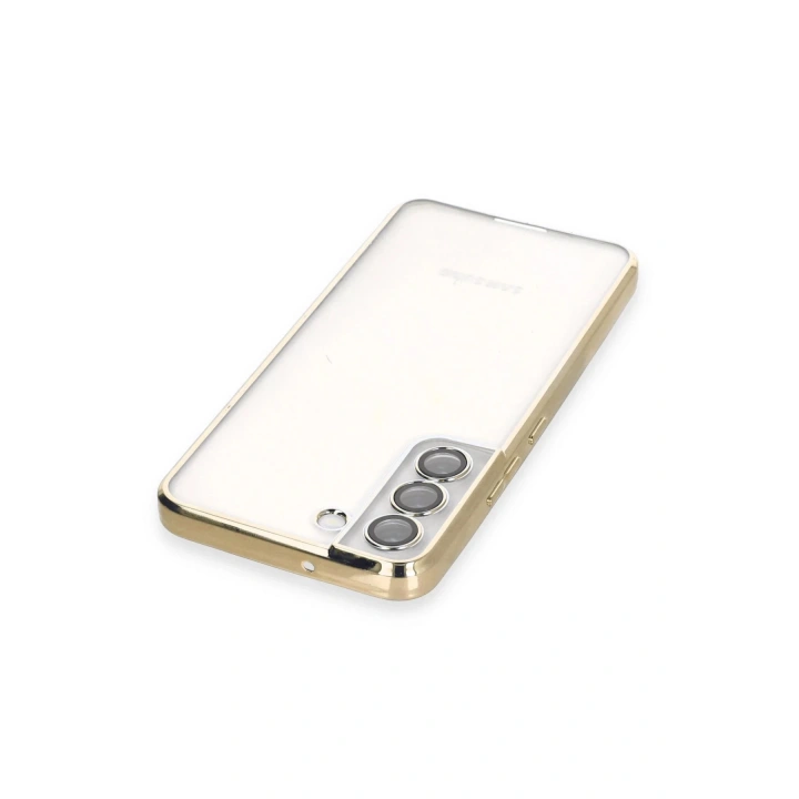 BFS Samsung Galaxy S22 Kılıf Lensli Silikon - Gold