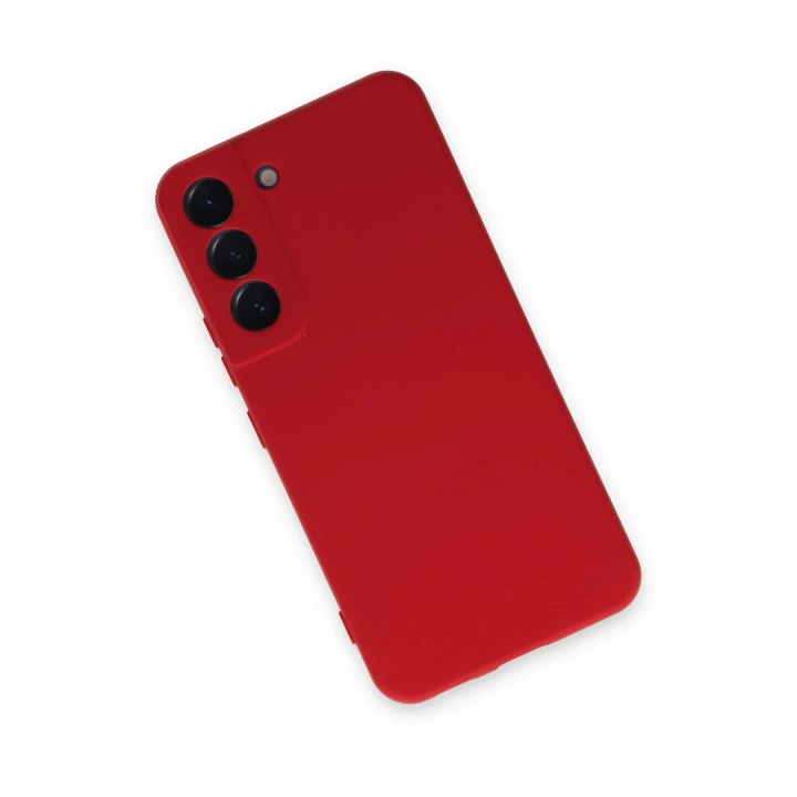 BFS  Samsung Galaxy S22 Kılıf Nano içi Kadife Silikon - Kırmızı