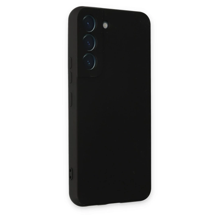 BFS  Samsung Galaxy S22 Kılıf Nano içi Kadife Silikon - Siyah