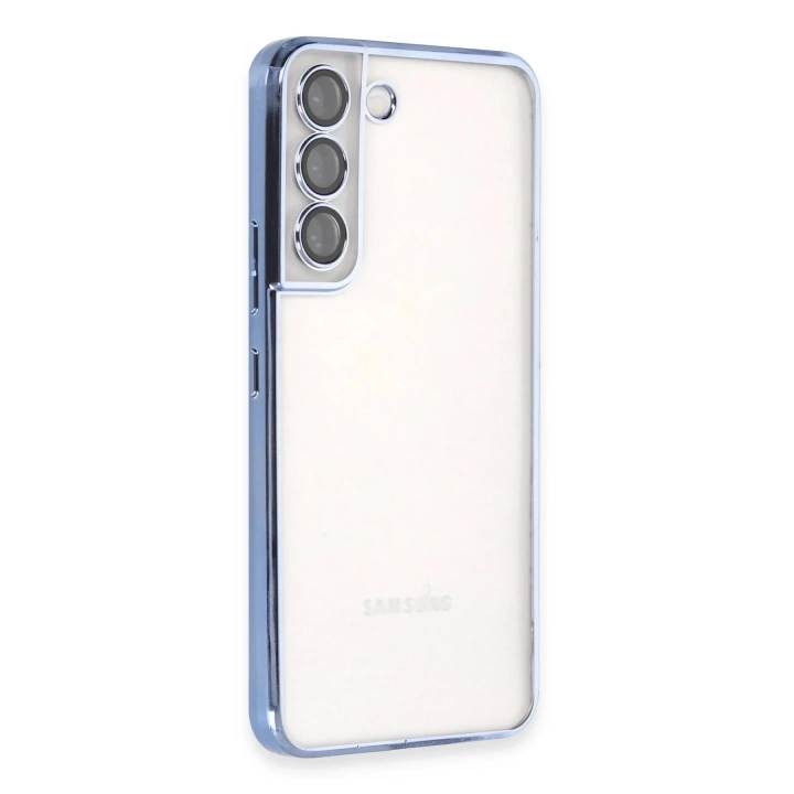 BFS  Samsung Galaxy S22 Kılıf Razer Lensli Silikon - Açık Mavi