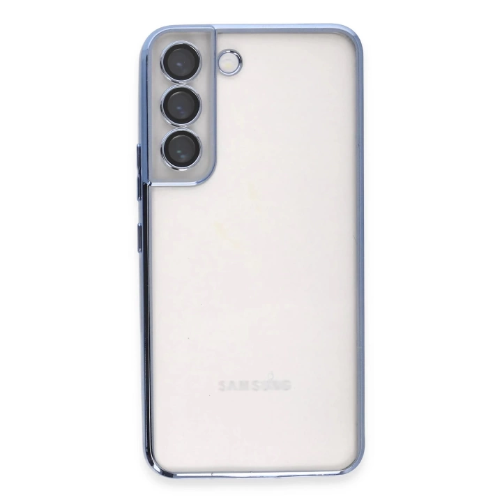 BFS  Samsung Galaxy S22 Kılıf Razer Lensli Silikon - Açık Mavi
