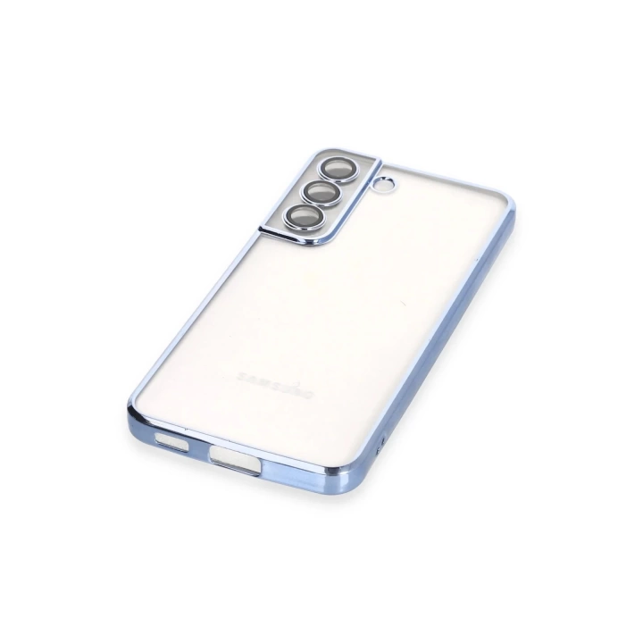 BFS  Samsung Galaxy S22 Kılıf Razer Lensli Silikon - Açık Mavi
