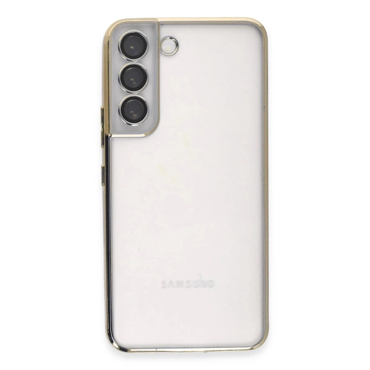 BFS  Samsung Galaxy S22 Kılıf Razer Lensli Silikon - Gold