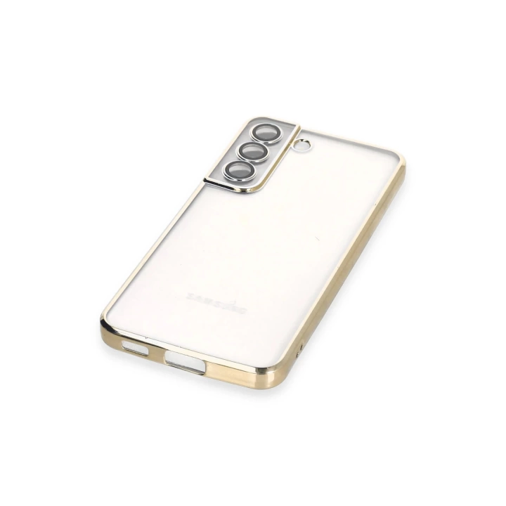 BFS  Samsung Galaxy S22 Kılıf Razer Lensli Silikon - Gold