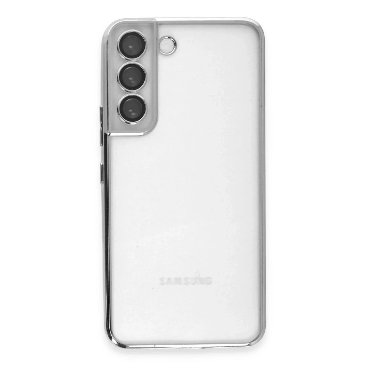 BFS  Samsung Galaxy S22 Kılıf Razer Lensli Silikon - Gümüş