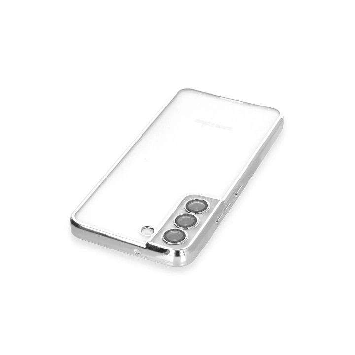 BFS  Samsung Galaxy S22 Kılıf Razer Lensli Silikon - Gümüş