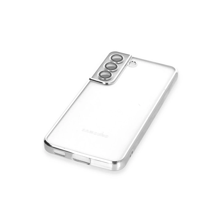 BFS  Samsung Galaxy S22 Kılıf Razer Lensli Silikon - Gümüş