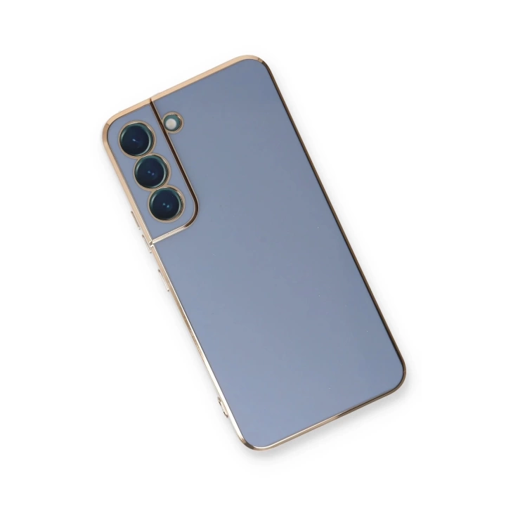 BFS  Samsung Galaxy S22 Plus Kılıf Volet Silikon - Mavi