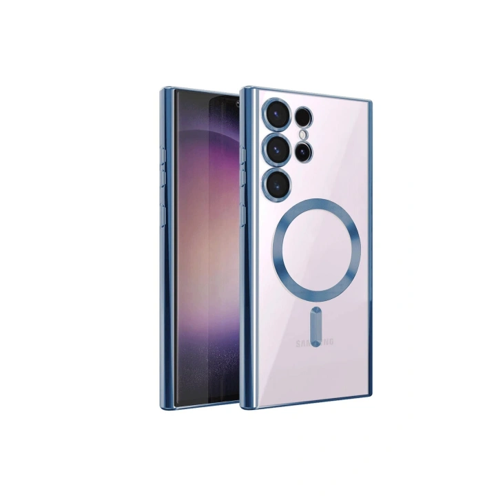 BFS  Samsung Galaxy S22 Ultra Kılıf Kross Magneticsafe Kapak - Sierra Blue