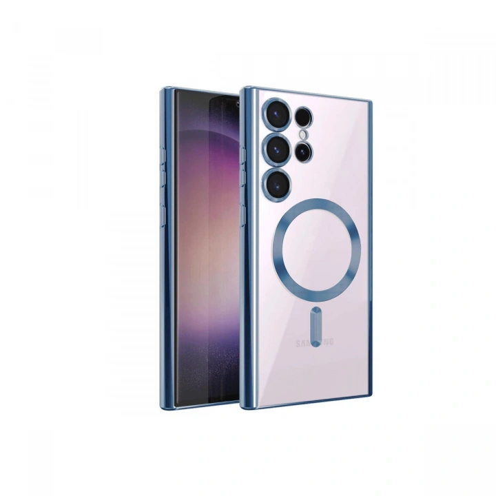 BFS  Samsung Galaxy S22 Ultra Kılıf Kross Magneticsafe Kapak - Sierra Blue