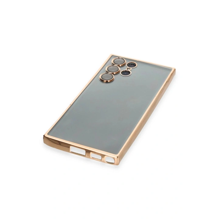 BFS Samsung Galaxy S22 Ultra Kılıf Lensli Silikon - Gold
