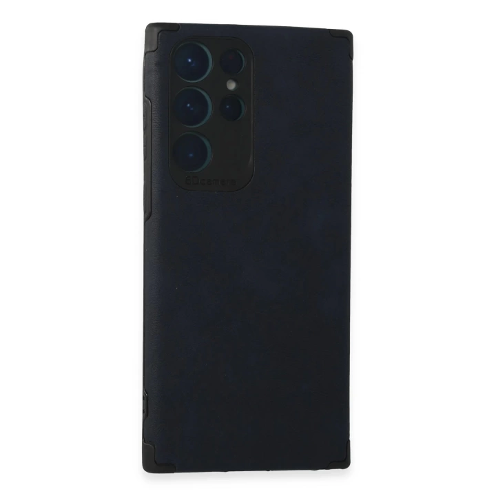 BFS  Samsung Galaxy S22 Ultra Kılıf Loop Deri Silikon - Lacivert