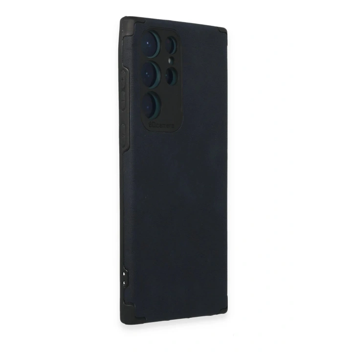 BFS Samsung Galaxy S22 Ultra Kılıf Loop Deri Silikon - Lacivert