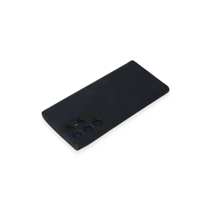 BFS  Samsung Galaxy S22 Ultra Kılıf Loop Deri Silikon - Lacivert