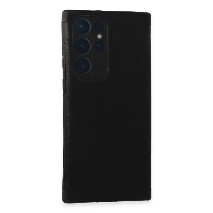 BFS  Samsung Galaxy S22 Ultra Kılıf Loop Deri Silikon - Siyah